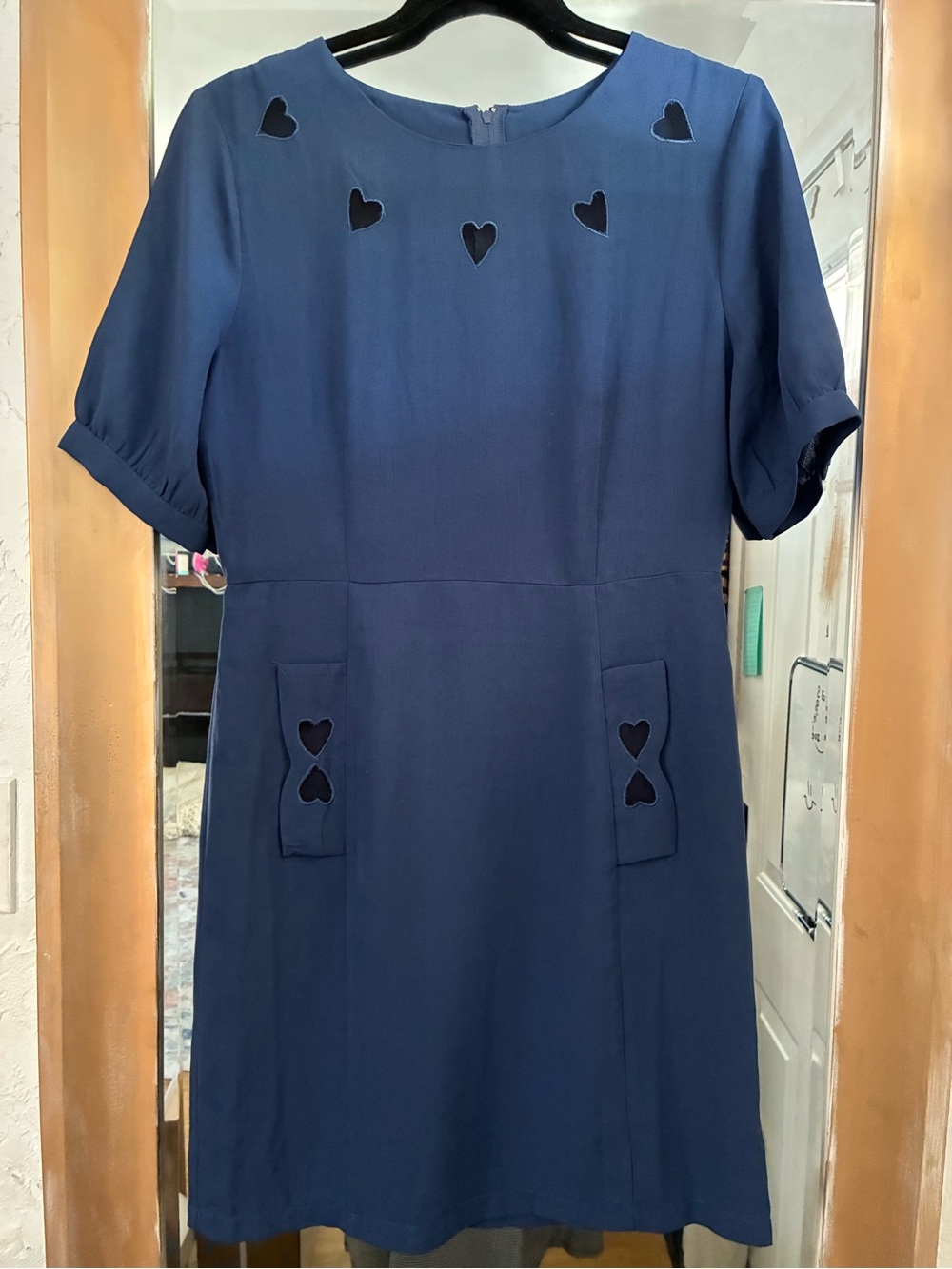 ASOS Navy Mini Dress with Heart Cutouts